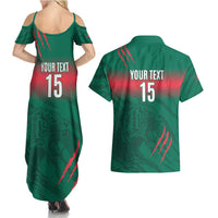 Custom Bangladesh Cricket Couples Matching Summer Maxi Dress and Hawaiian Shirt Go Tigers