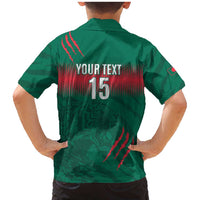 Custom Bangladesh Cricket Family Matching Mermaid Dress and Hawaiian Shirt Go Tigers