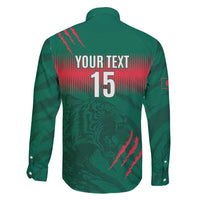Custom Bangladesh Cricket Family Matching Short Sleeve Bodycon Dress and Hawaiian Shirt Go Tigers