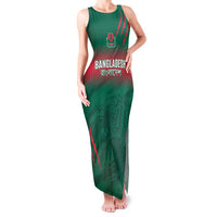 Custom Bangladesh Cricket Family Matching Tank Maxi Dress and Hawaiian Shirt Go Tigers