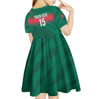 Custom Bangladesh Cricket Kid Short Sleeve Dress Go Tigers