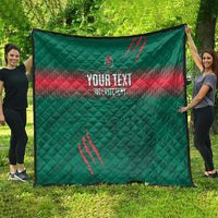 Custom Bangladesh Cricket Quilt Go Tigers