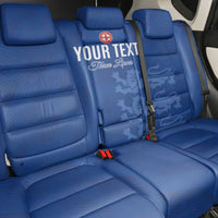 Custom England Cricket Back Car Seat Cover Go Three Lions - Blue Ver