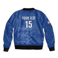 Custom England Cricket Bomber Jacket Go Three Lions - Blue Ver