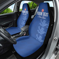 Custom England Cricket Car Seat Cover Go Three Lions - Blue Ver