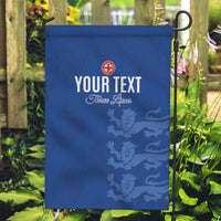 Custom England Cricket Garden Flag Go Three Lions - Blue Ver