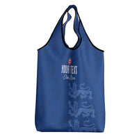 Custom England Cricket Grocery Bag Go Three Lions - Blue Ver