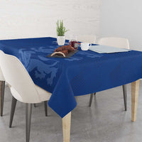 Custom England Cricket Tablecloth Go Three Lions - Blue Ver