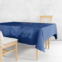 Custom England Cricket Tablecloth Go Three Lions - Blue Ver