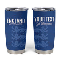 Custom England Cricket Tumbler Cup Go Three Lions - Blue Ver