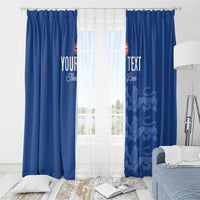 Custom England Cricket Window Curtain Go Three Lions - Blue Ver