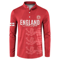Custom England Cricket Button Sweatshirt Go Three Lions - Red Ver