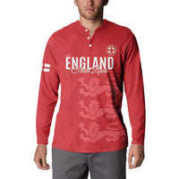 Custom England Cricket Button Sweatshirt Go Three Lions - Red Ver