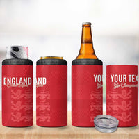 Custom England Cricket 4 in 1 Can Cooler Tumbler Go Three Lions - Red Ver
