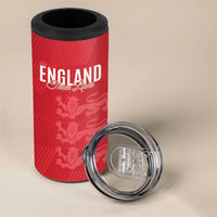 Custom England Cricket 4 in 1 Can Cooler Tumbler Go Three Lions - Red Ver