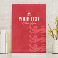 Custom England Cricket Canvas Wall Art Go Three Lions - Red Ver