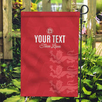 Custom England Cricket Garden Flag Go Three Lions - Red Ver