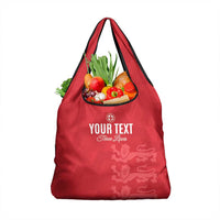 Custom England Cricket Grocery Bag Go Three Lions - Red Ver