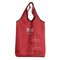 Custom England Cricket Grocery Bag Go Three Lions - Red Ver