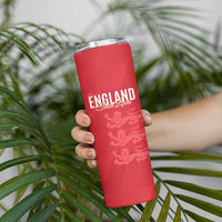 Custom England Cricket Skinny Tumbler Go Three Lions - Red Ver