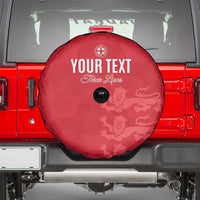 Custom England Cricket Spare Tire Cover Go Three Lions - Red Ver