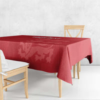 Custom England Cricket Tablecloth Go Three Lions - Red Ver