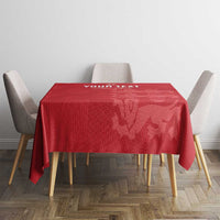 Custom England Cricket Tablecloth Go Three Lions - Red Ver