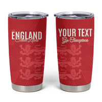Custom England Cricket Tumbler Cup Go Three Lions - Red Ver