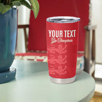 Custom England Cricket Tumbler Cup Go Three Lions - Red Ver