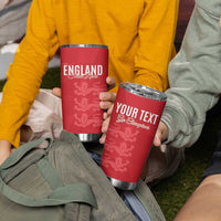 Custom England Cricket Tumbler Cup Go Three Lions - Red Ver