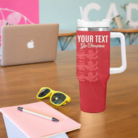 Custom England Cricket Tumbler With Handle Go Three Lions - Red Ver