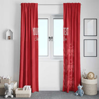 Custom England Cricket Window Curtain Go Three Lions - Red Ver
