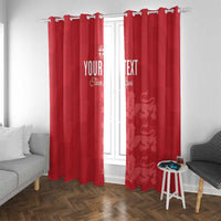 Custom England Cricket Window Curtain Go Three Lions - Red Ver