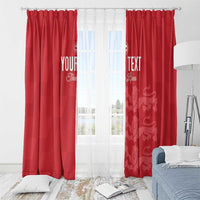 Custom England Cricket Window Curtain Go Three Lions - Red Ver