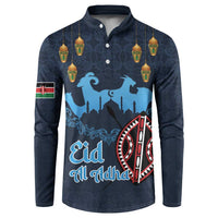 Kenya Happy Eid Mubarak Button Sweatshirt Eid Al-Adha