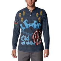 Kenya Happy Eid Mubarak Button Sweatshirt Eid Al-Adha