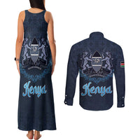 Kenya Happy Eid Mubarak Couples Matching Tank Maxi Dress and Long Sleeve Button Shirt Eid Al-Adha