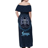 Kenya Happy Eid Mubarak Family Matching Off Shoulder Maxi Dress and Hawaiian Shirt Eid Al-Adha