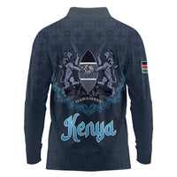Kenya Happy Eid Mubarak Long Sleeve Polo Shirt Eid Al-Adha