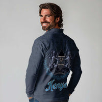 Kenya Happy Eid Mubarak Long Sleeve Polo Shirt Eid Al-Adha