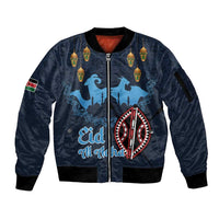 Kenya Happy Eid Mubarak Sleeve Zip Bomber Jacket Eid Al-Adha