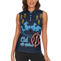 Kenya Happy Eid Mubarak Women Sleeveless Polo Shirt Eid Al-Adha
