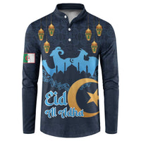 Algeria Happy Eid Mubarak Button Sweatshirt Eid Al-Adha