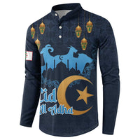 Algeria Happy Eid Mubarak Button Sweatshirt Eid Al-Adha
