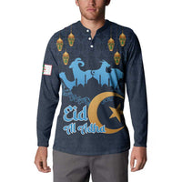 Algeria Happy Eid Mubarak Button Sweatshirt Eid Al-Adha