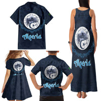 Algeria Happy Eid Mubarak Family Matching Tank Maxi Dress and Hawaiian Shirt Eid Al-Adha