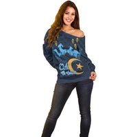 Algeria Happy Eid Mubarak Off Shoulder Sweater Eid Al-Adha