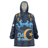 Algeria Happy Eid Mubarak Wearable Blanket Hoodie Eid Al-Adha