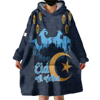 Algeria Happy Eid Mubarak Wearable Blanket Hoodie Eid Al-Adha