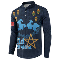 Morocco Happy Eid Mubarak Button Sweatshirt Eid Al-Adha